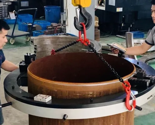 42-48 inch Clamshell commissioning in factory