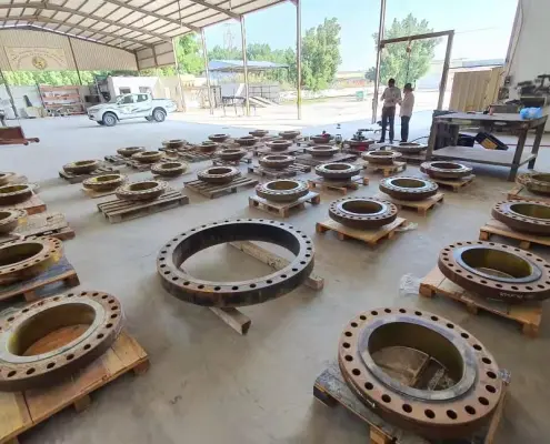 Flange facing service for Aramco