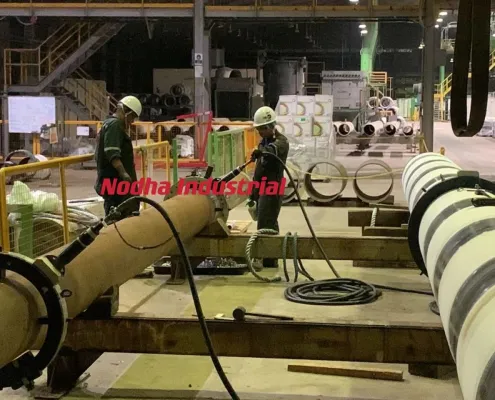 Pipe cold cuting job at Plant: PETRONAS, Malaysia